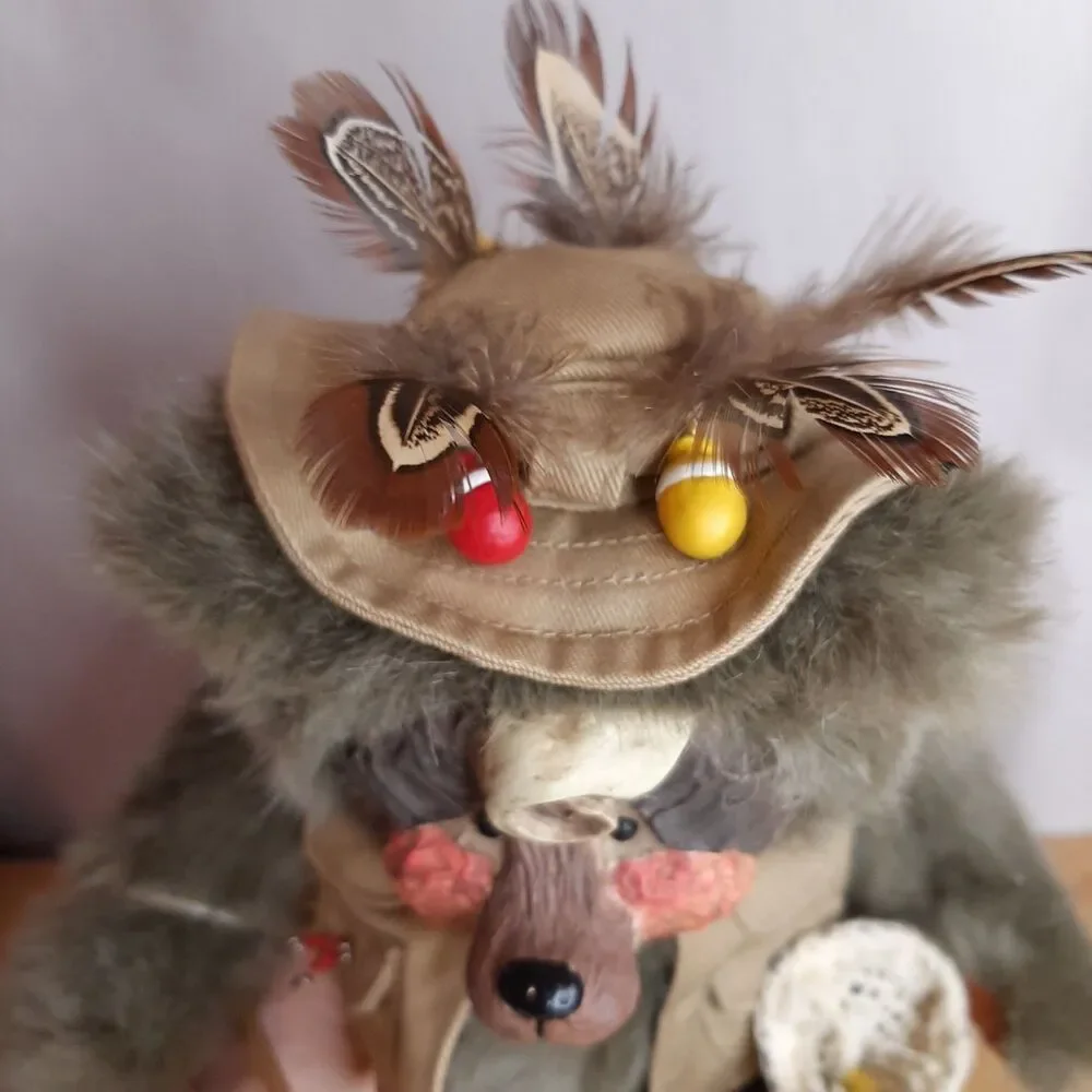 Vtg 1999 Gund Barton's Creek Plush Bear Fenton Fisherman #70001  Pat Kolesar LE